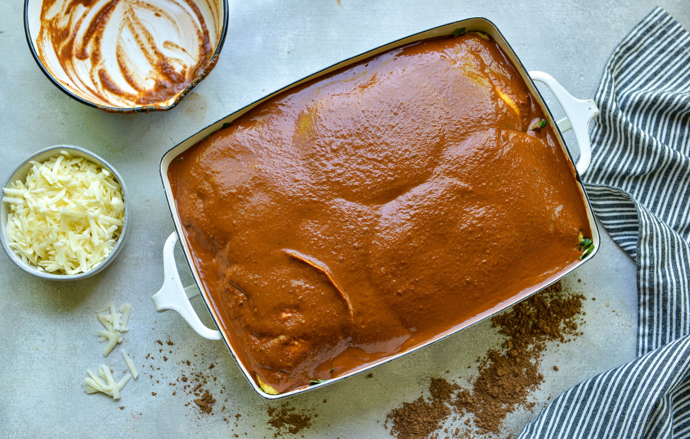 Pinto Bean and Kale Enchilada Casserole Nourishing Meals®